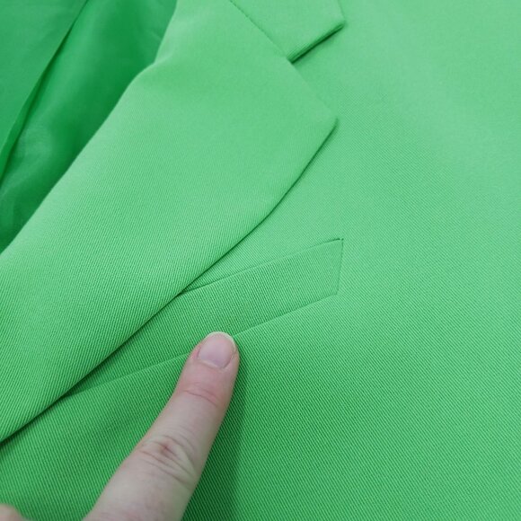 Topshop Green Longline Blazer Jacket Size 4 US Boardroom Chic Officecore Career - Picture 7 of 11